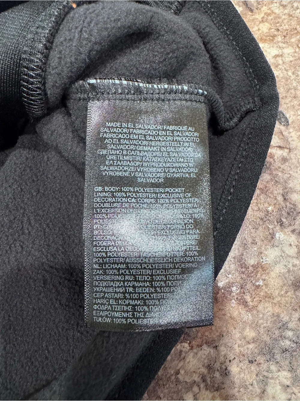 The North Face Black Lightweight Fleece Hooded Jacket